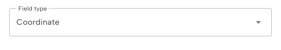 Field type coordinate