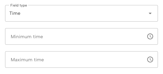 Field type time